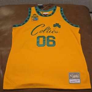 Mitchell & Ness Celtics Yellow and Green Jersey